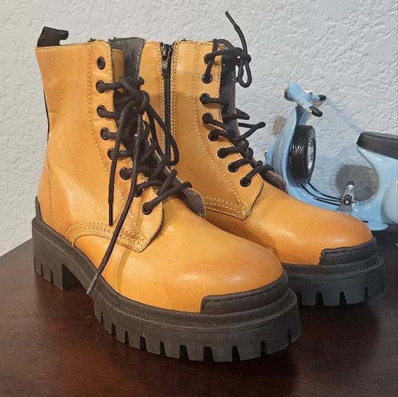 Miz Mooz Heart Combat Boot - Picture 1 of 5